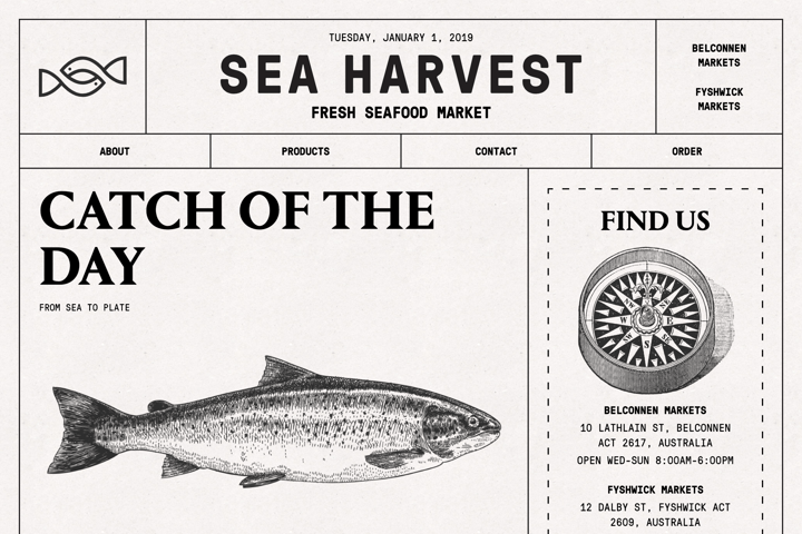 Sea Harvest website preview